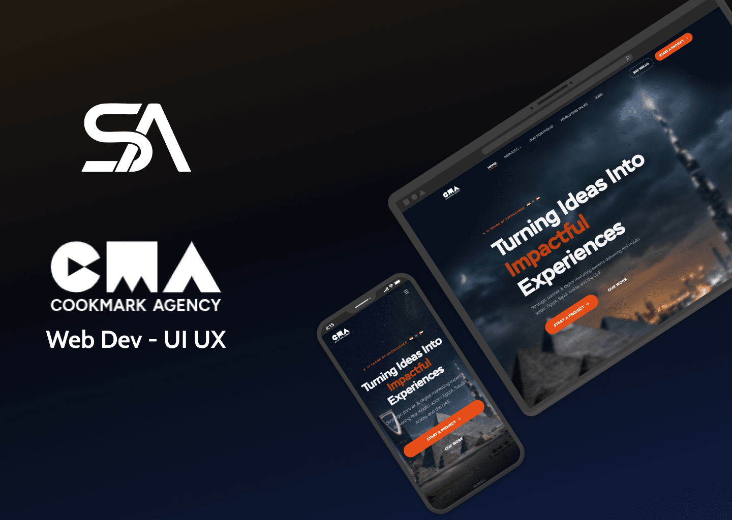 Cookmark Agency Portfolio Website & CMS Dashboard
